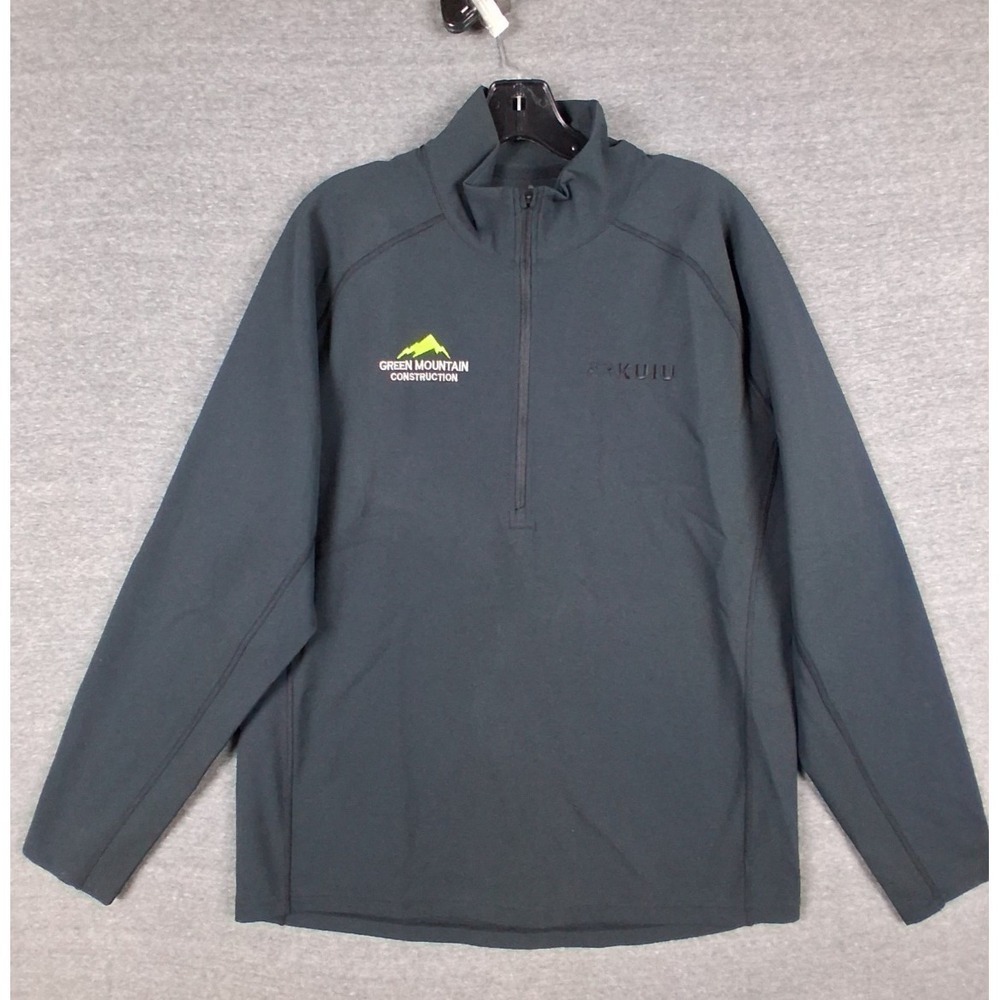 Kuiu‎ Mens Jacket L Black 1/4 Zip Wicking Makspec Trainer Classic Stretch Logo